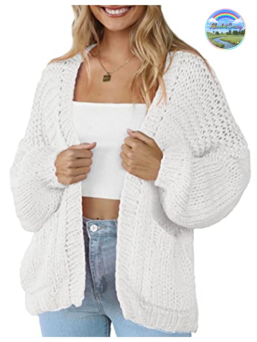 Women's Knit Cardigan Soft Long Sleeve Open Front Lightweight Sweater with